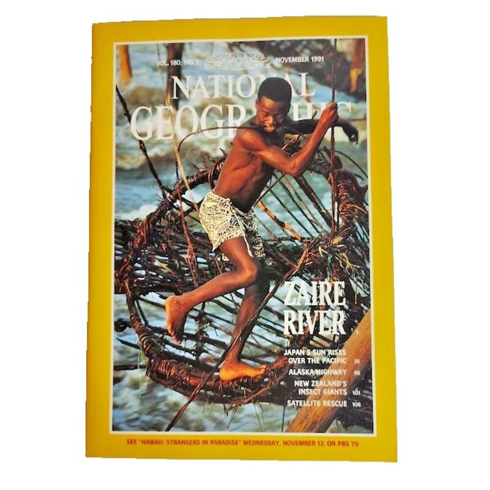 National Geographic Magazine Zaire River November 1991 Vol 180 No 5